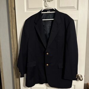 Classic Black Blazer with Gold Buttons